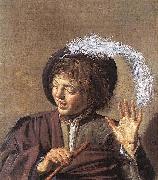 Frans Hals Singing Boy with a Flute WGA oil painting